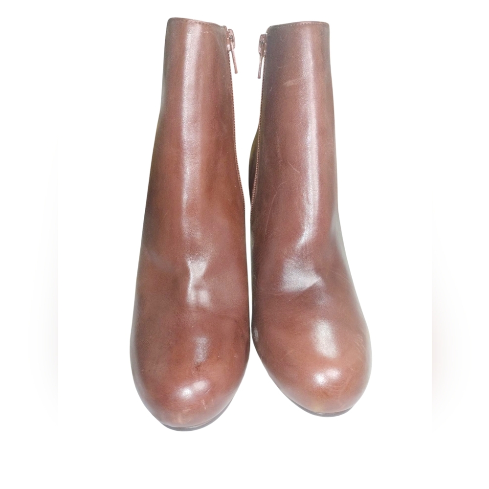 Bronx Brown Ankle Boots with Polished Leather